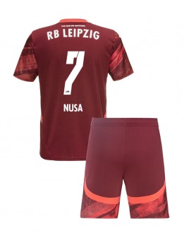 Detské Futbalové oblečenie RB Leipzig Antonio Nusa #7 2024-25 Krátky Rukáv - Preč (+ trenírky)